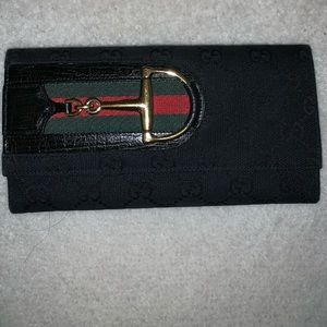 Black Gucci Horsebit Wallet